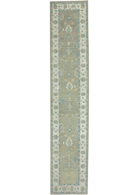 Turkish Oushak Runner Rug 2'9" x 14' #17848