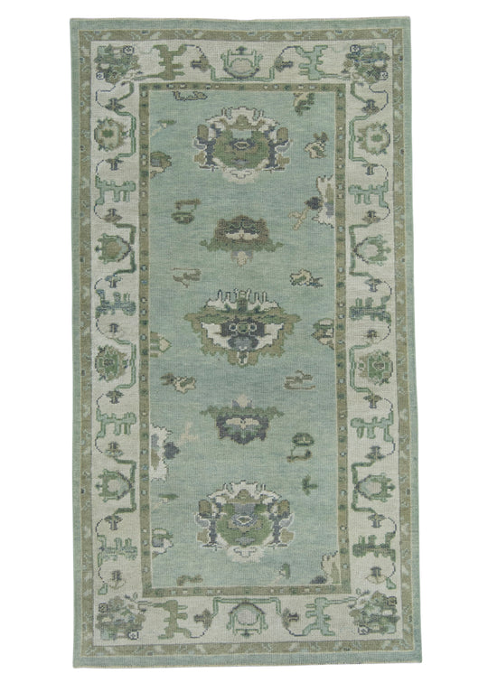 Turkish Oushak Rug 4'2" x 7'9" #18097