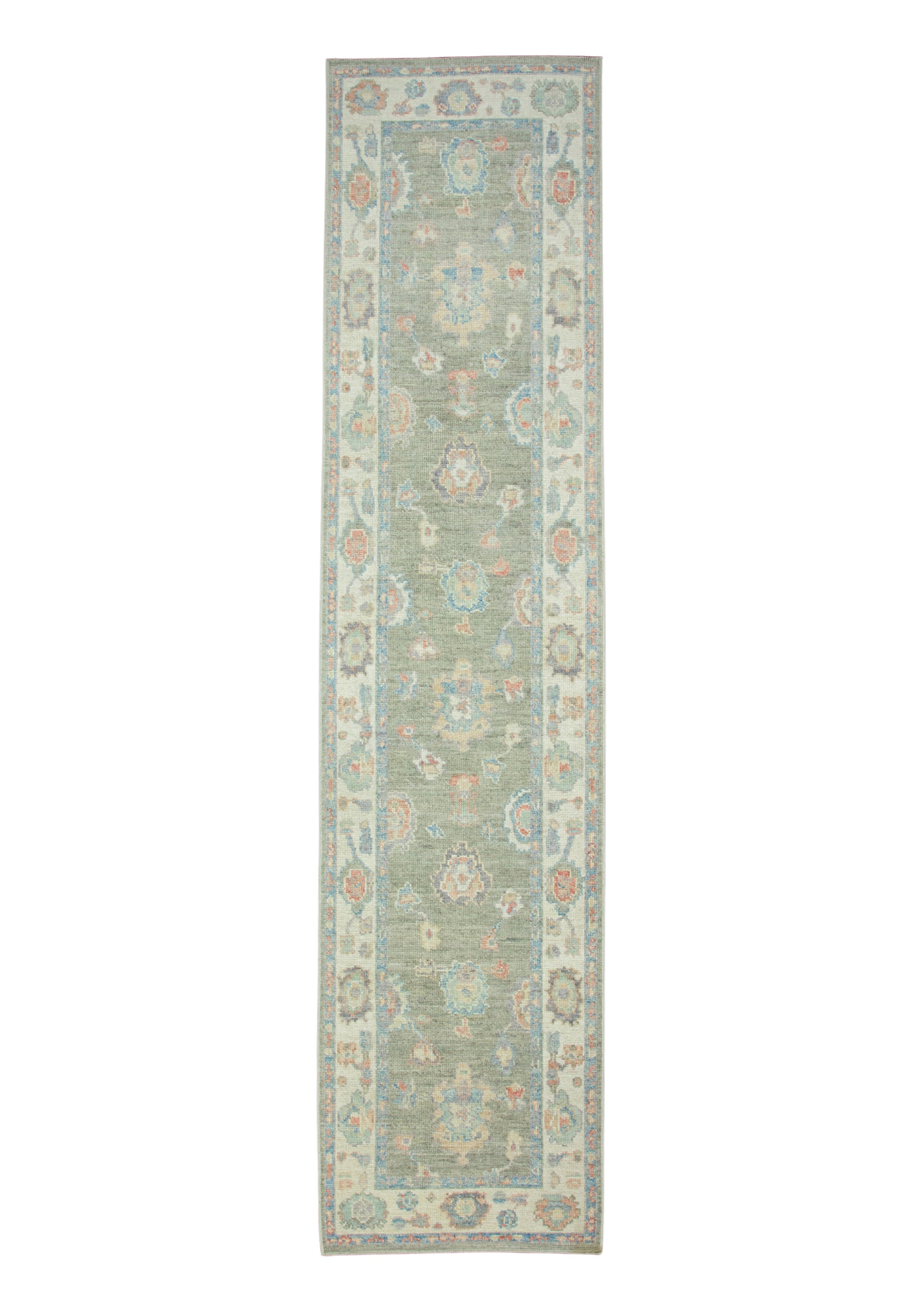 Turkish Oushak Runner Rug 2'10" x 12' #17815