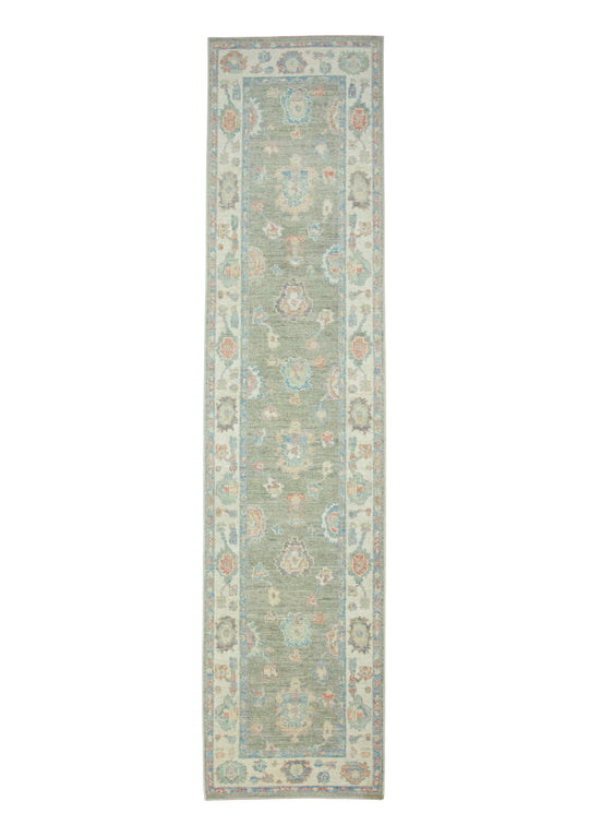 Turkish Oushak Runner Rug 2'10" x 12' #17815