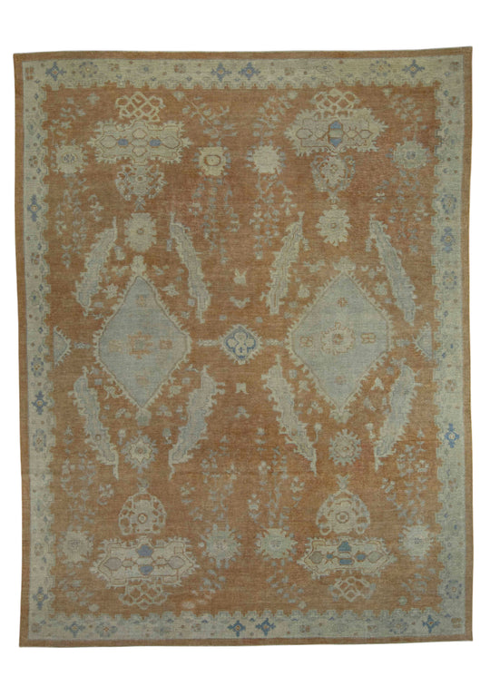 Turkish Oushak Rug 9'8" x 12'8" #18682