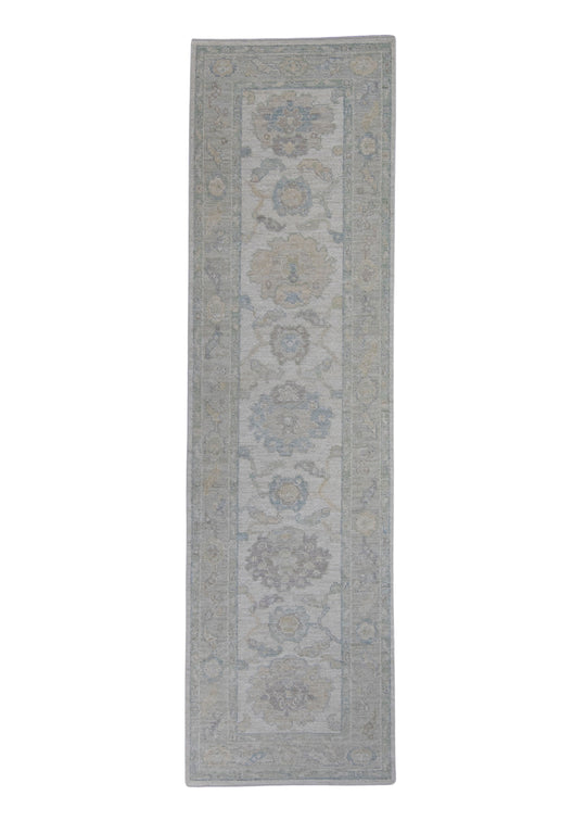 Turkish Oushak Runner Rug 2'10" x 10'1" #16282