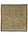 Turkish Mini Rug Oriental Hand Knotted Vintage Rug 2'5" x 2'5" #16231