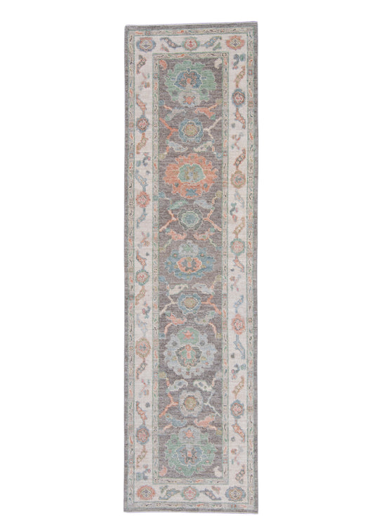 Turkish Oushak Runner Rug 2'10" x 10'2" #16413