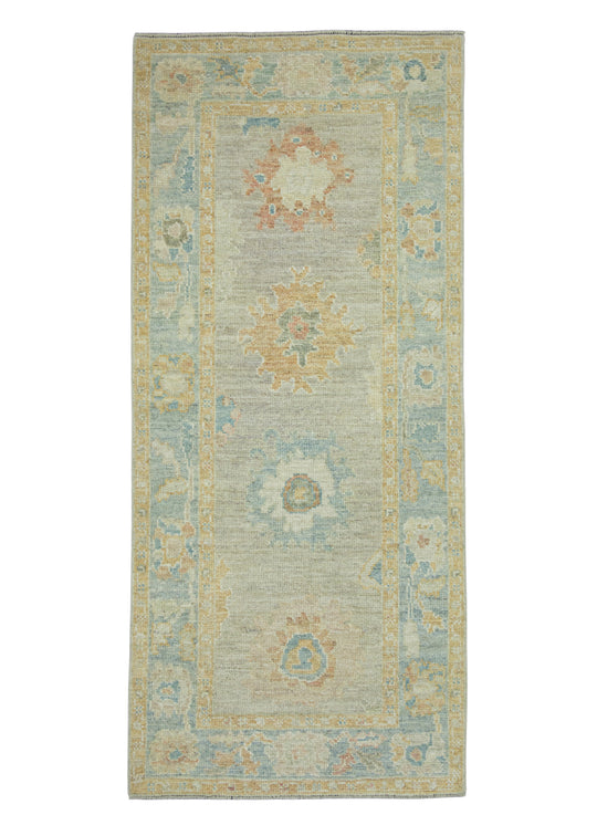 Turkish Oushak Runner Rug 2'11" x 6'7" #17541