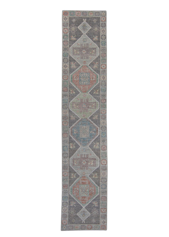 Turkish Oushak Runner Rug 2'11" x 13'9" #16416