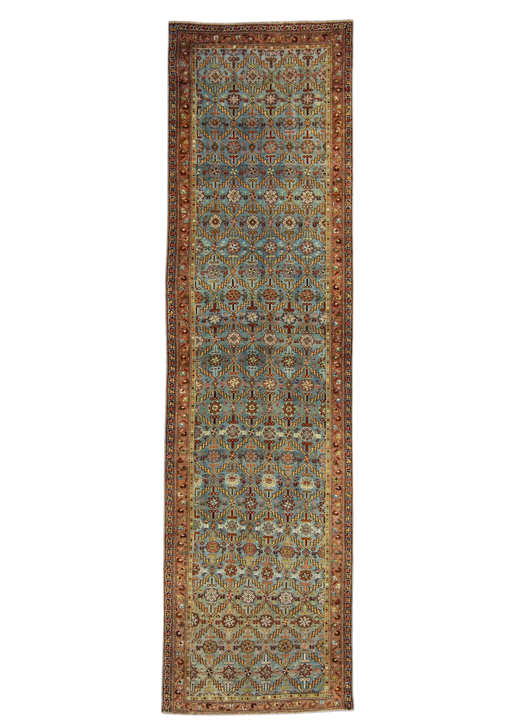 Turkish Antique Runner Rug 3'7" x 13' #23667