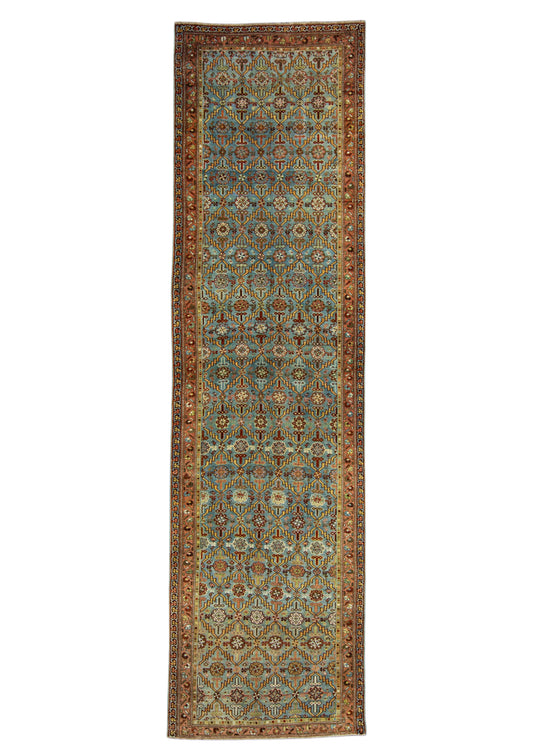 Turkish Antique Runner Rug 3'7" x 13' #23667