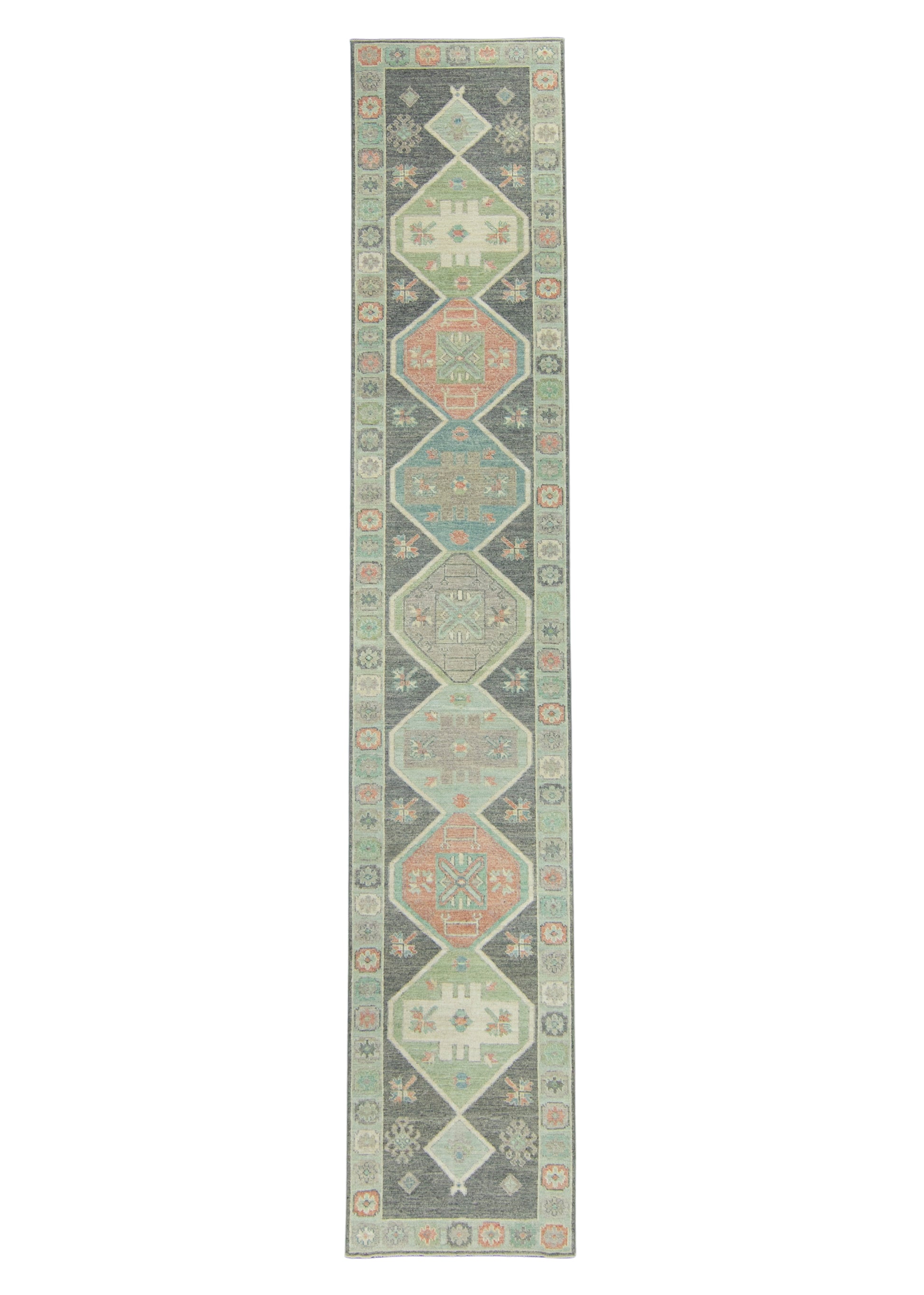 Turkish Oushak Runner Rug 3' x 16'5" #17241