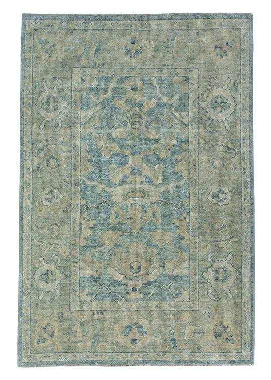 Turkish Oushak Rug 4'2" x 6'2" #17898