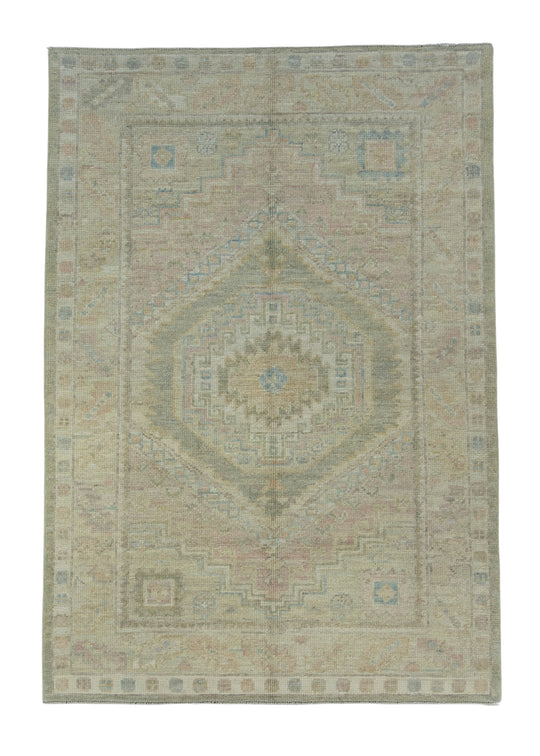 Turkish Oushak Rug 4' x 5'10" #17542