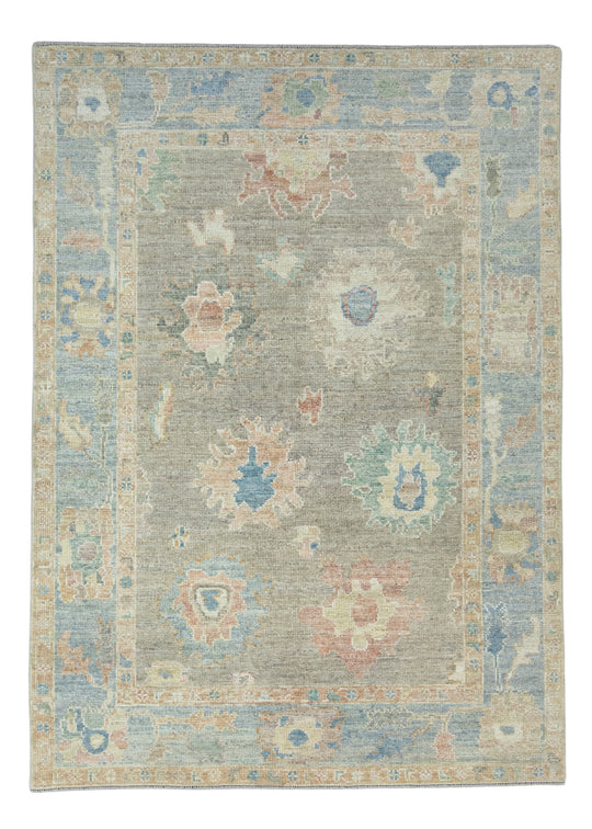 Turkish Oushak Rug 4'10" x 6'9" #17385