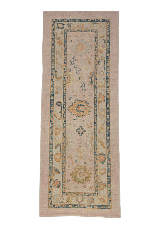 Turkish Oushak Rug 3'1" x 8' #2185
