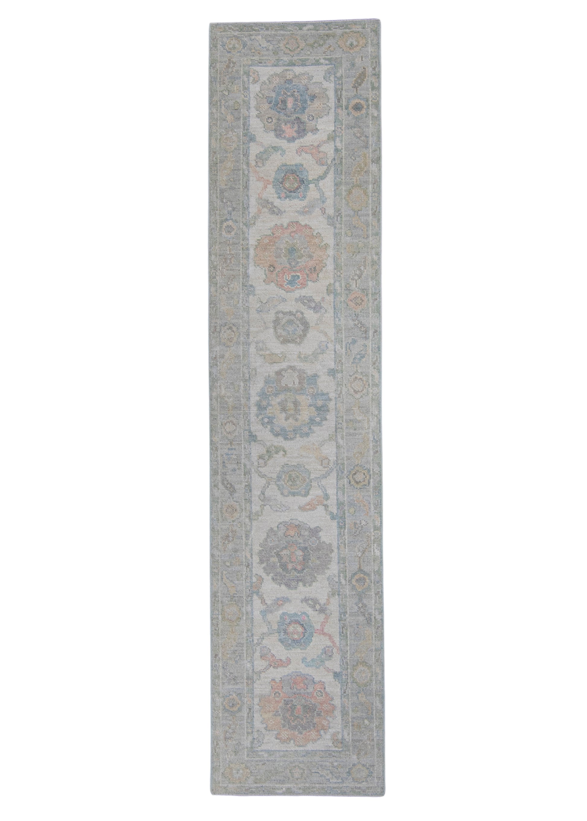 Turkish Oushak Runner Rug 2'3" x 10'2" #16193