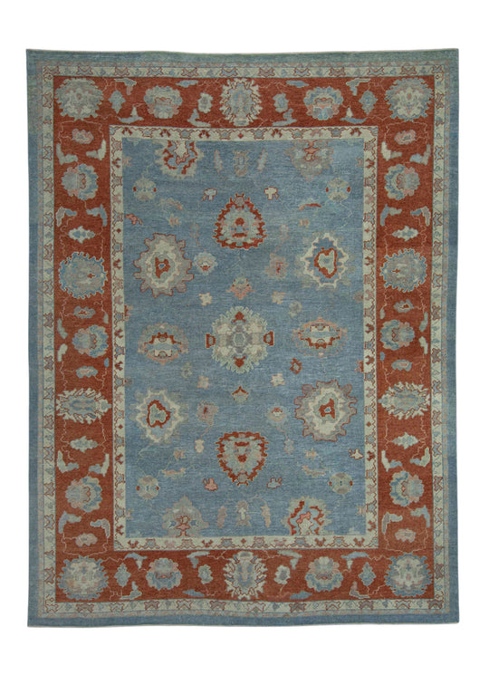 Turkish Oushak Rug 8'10" x 11'9" #18570