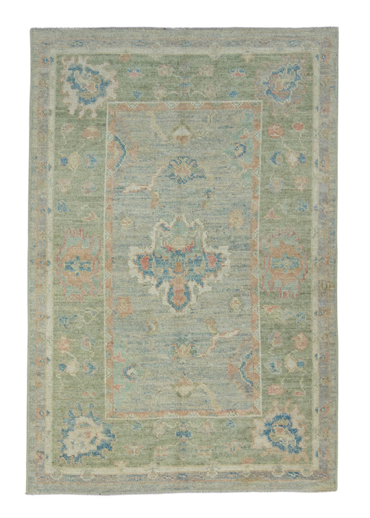 Turkish Oushak Rug 4' x 6' #17827