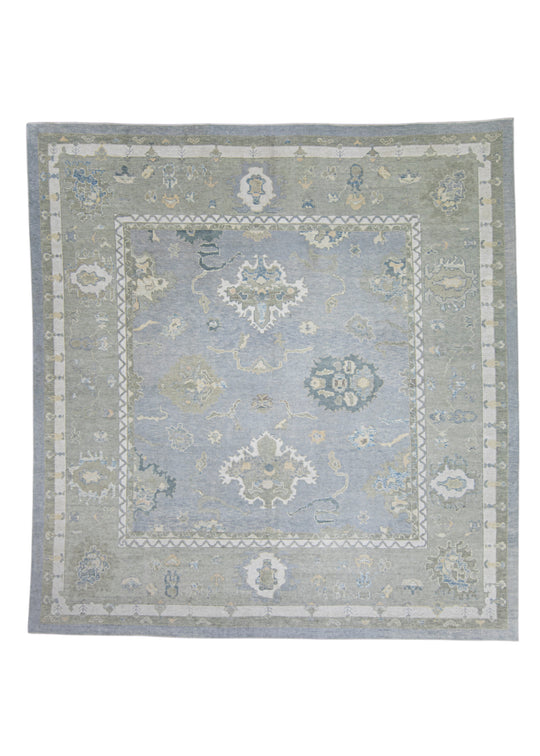 Square Turkish Oushak Rug 12'1" x 12'9" #17122