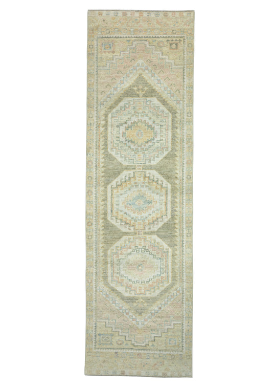 Turkish Oushak Runner Rug 2'11" x 9'11" #17488