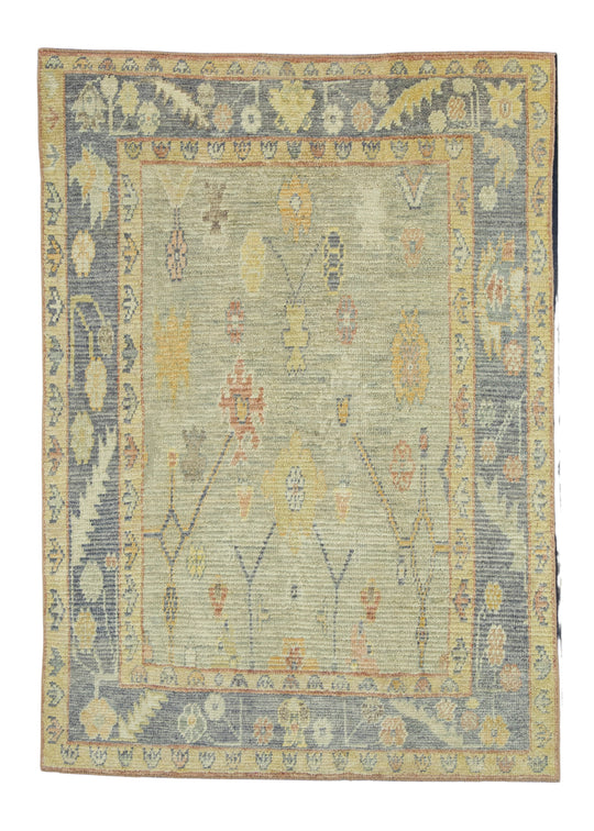 Turkish Oushak Rug 5'3" x 7'4" #18626