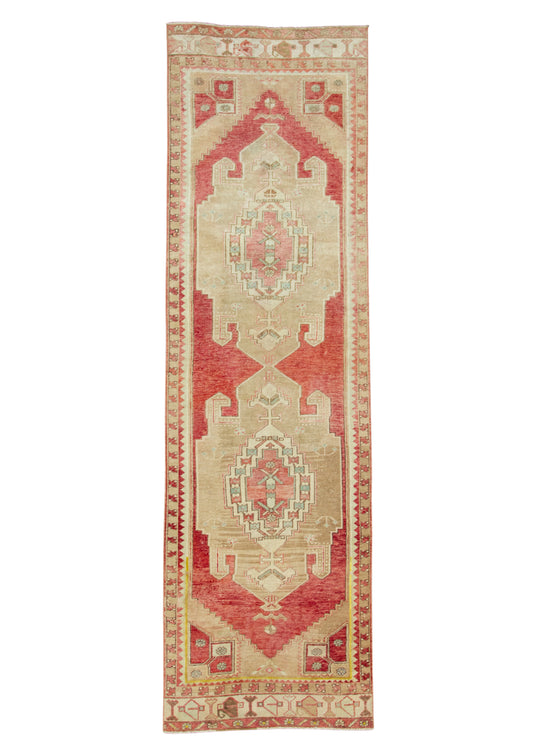 Turkish Vintage Anatolian Runner Rug 3'3" x 11'4" #17709
