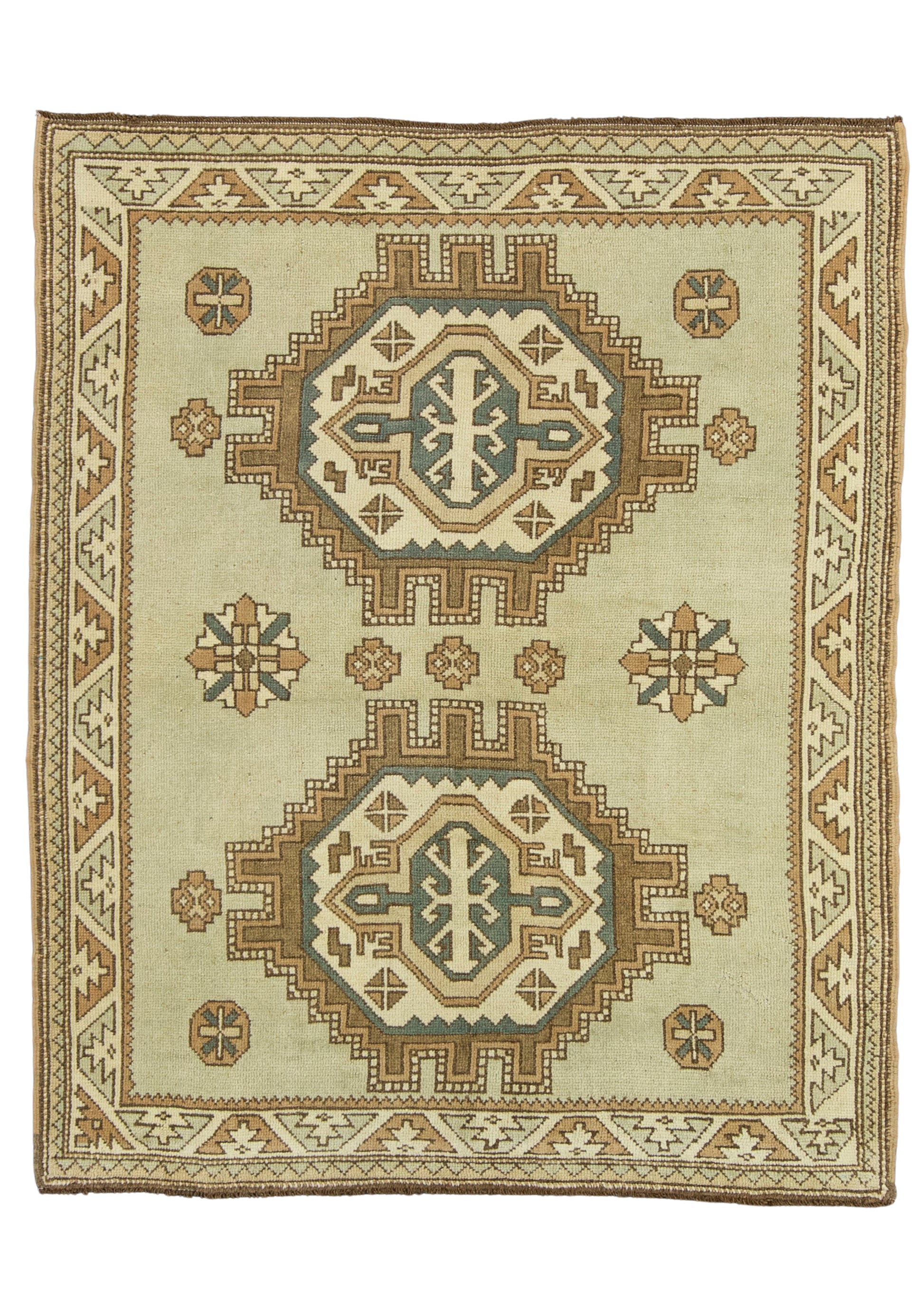 Turkish Vintage Anatolian Rug 4'6" x 5'6" #17111