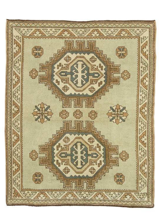 Turkish Vintage Anatolian Rug 4'6" x 5'6" #17111