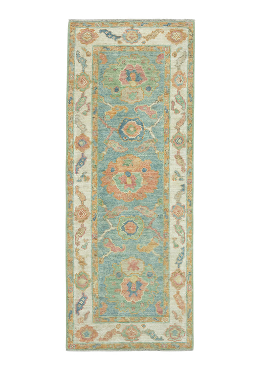 Turkish Oushak Runner Rug 2'3" x 5'11" #17506