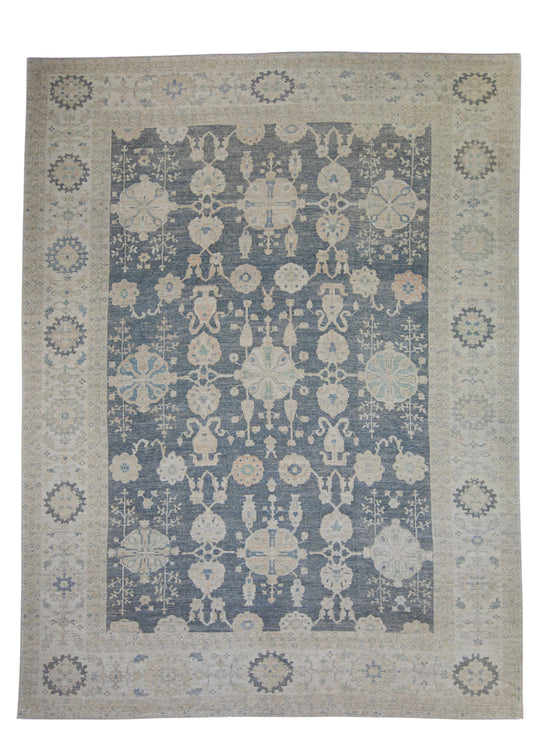 Turkish Antique Look Oushak Rug 12'11" x 17'2" #16526