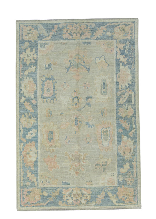 Turkish Oushak Rug 3'9" x 5'9" #17217