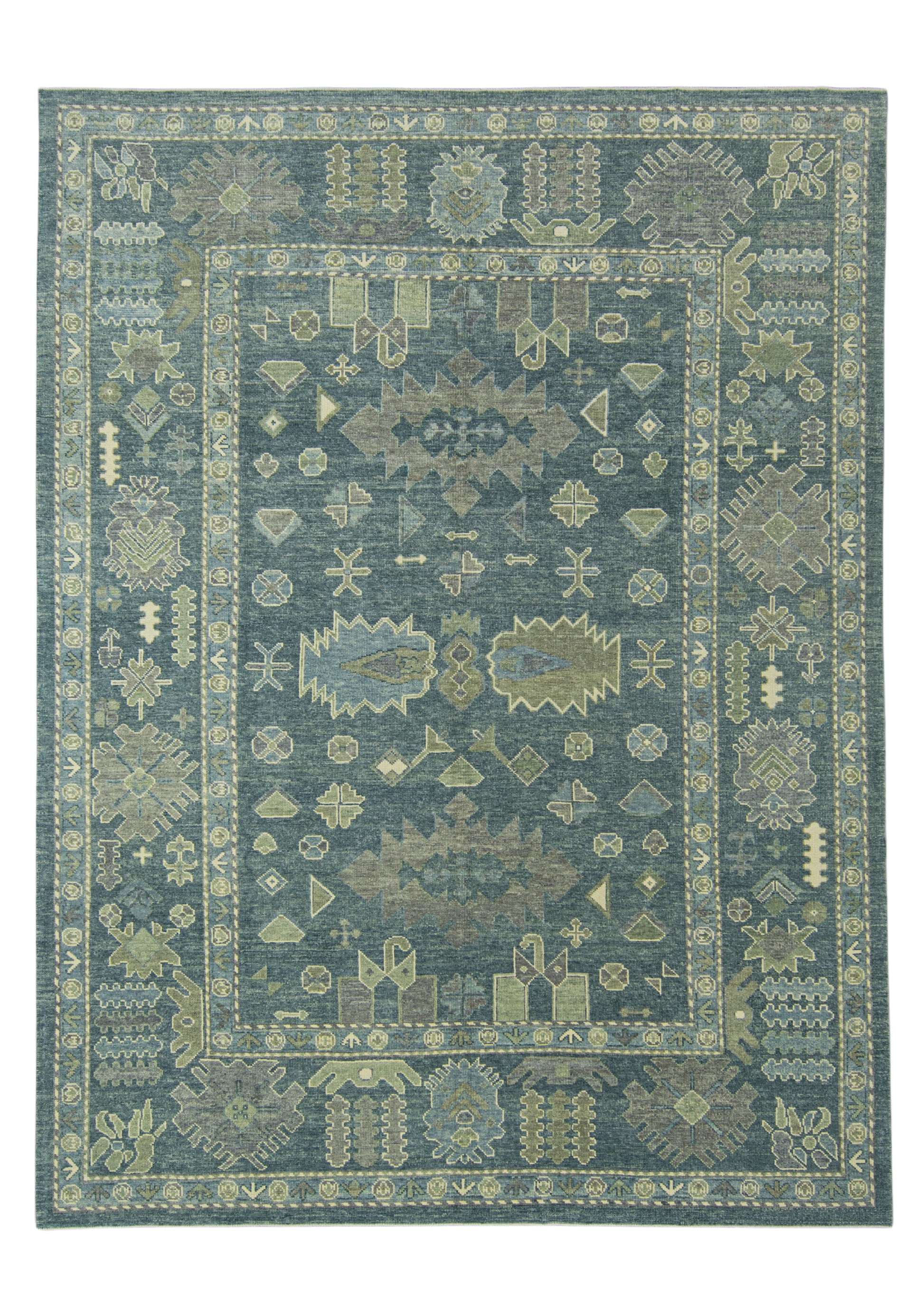 Turkish Oushak Rug 9'5" x 12'7" #17737