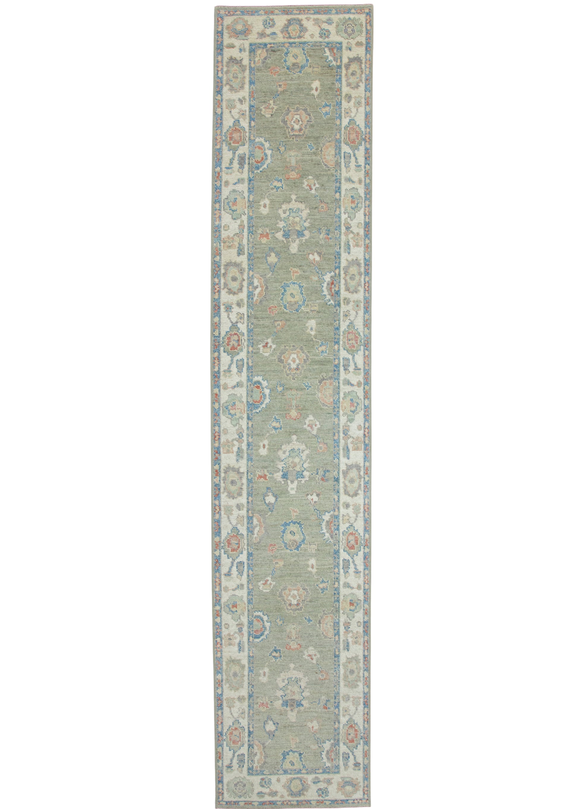 Turkish Oushak Runner Rug 2'9" x 14'1" #17706