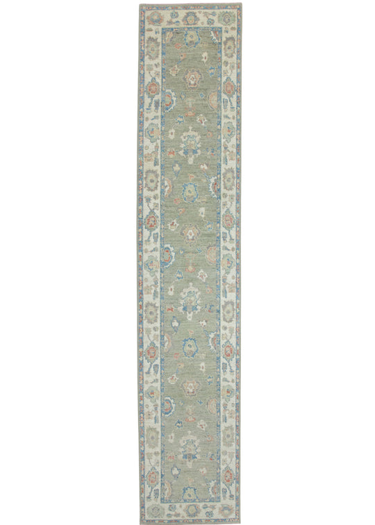 Turkish Oushak Runner Rug 2'9" x 14'1" #17706