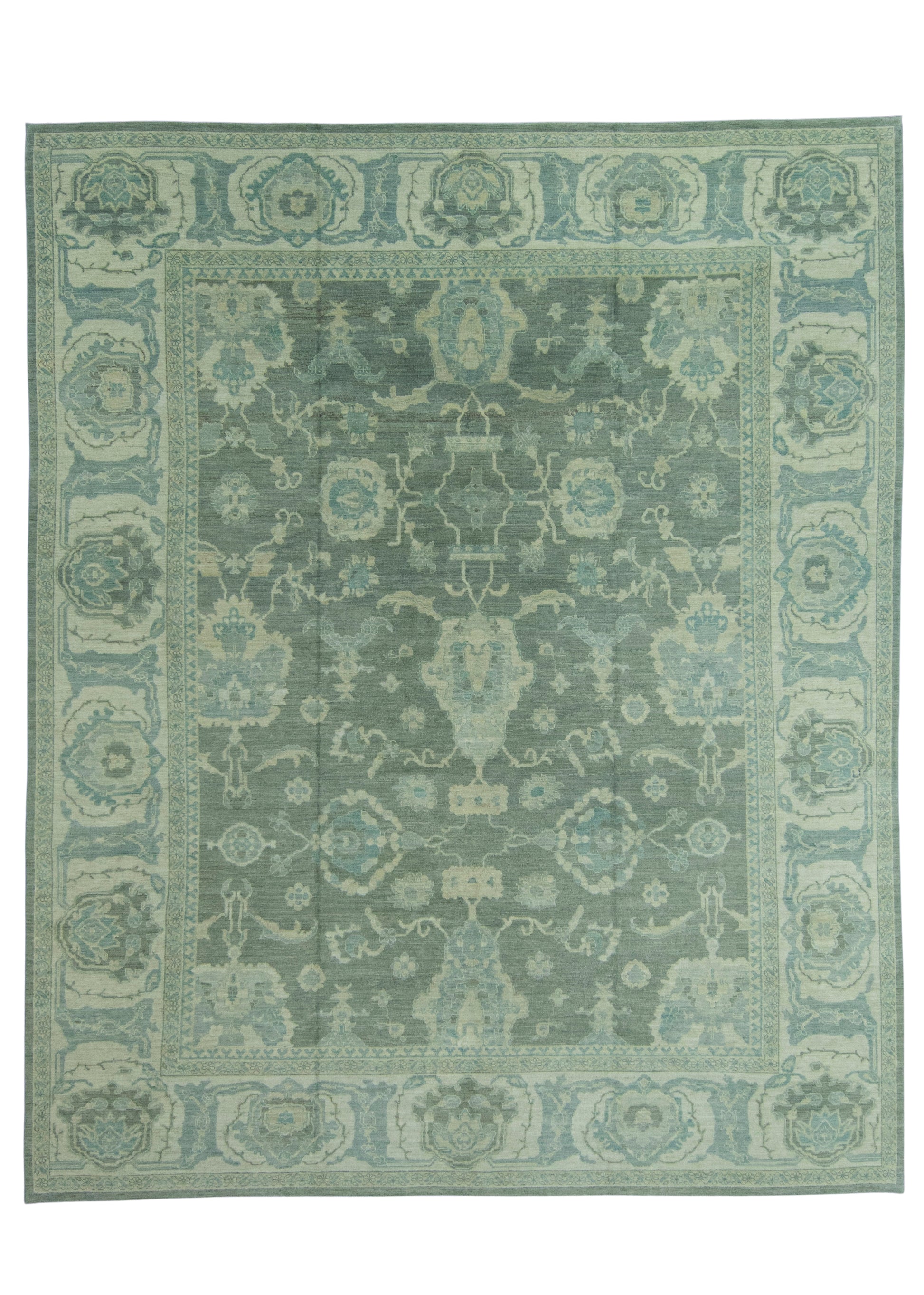 Turkish Oushak Antique Look Rug 12'3" x 14'10" #20078