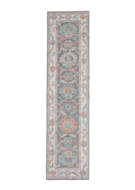 Turkish Oushak Runner Rug 2'7" x 10'2" #16386