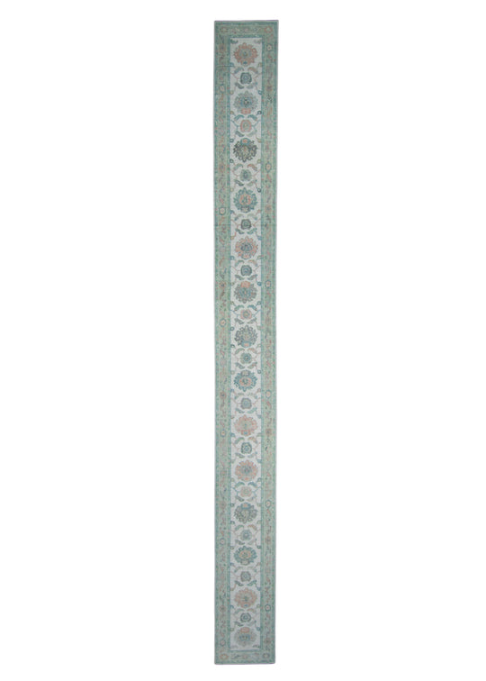 Turkish Oushak Runner Rug 2'10" x 29'5" #17457