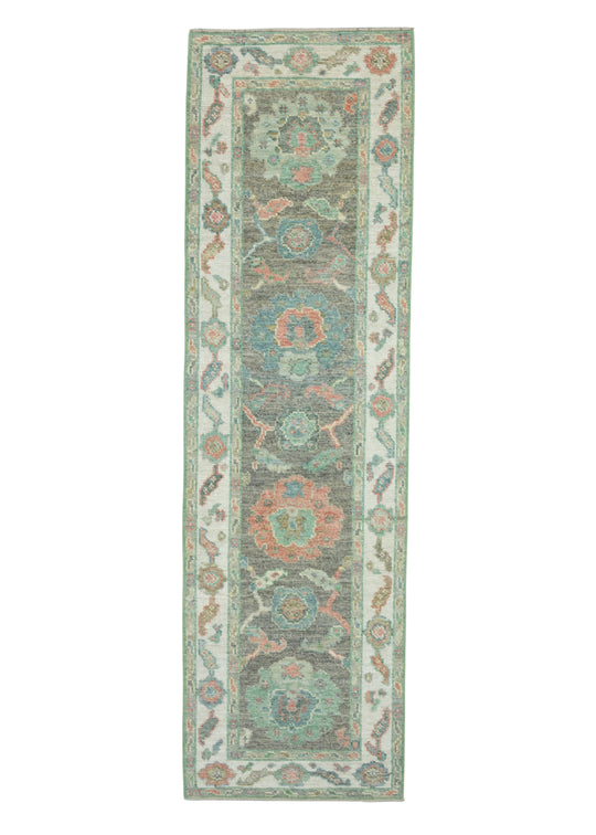 Turkish Oushak Runner Rug 2'4" x 7'10" #17549