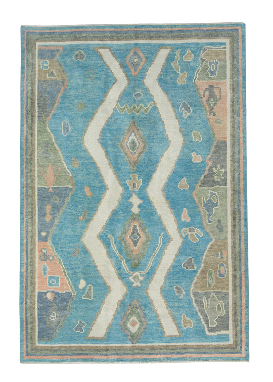 Turkish Oushak Rug 3'11" x 5'11" #17155