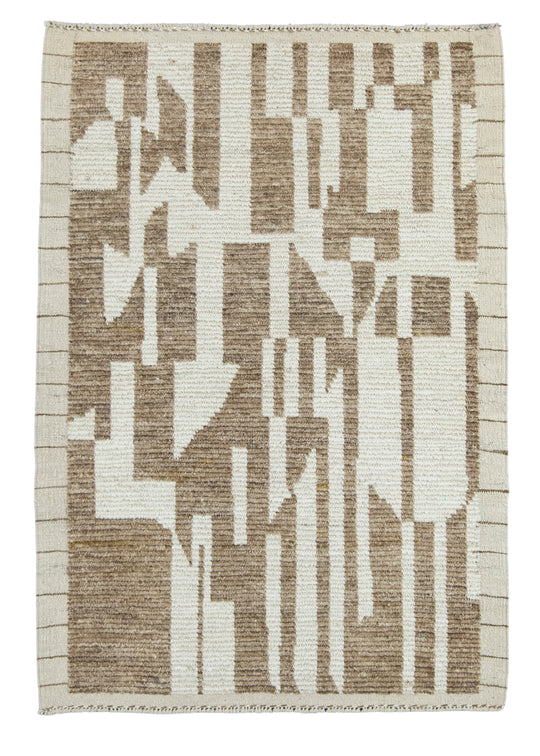 Turkish Modern Handmade Rug 3'7" x 5'2" #17457