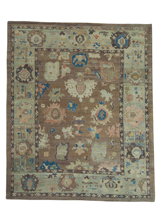 Turkish Oushak Old Wool Rug 12'4" x 15' #18012