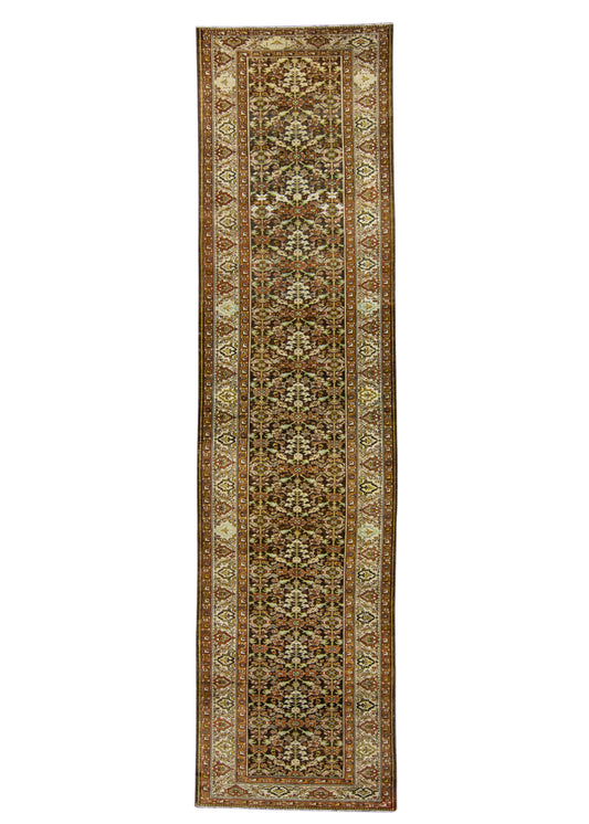 Turkish Antique Runner Rug 3'5" x 13'1" #23668