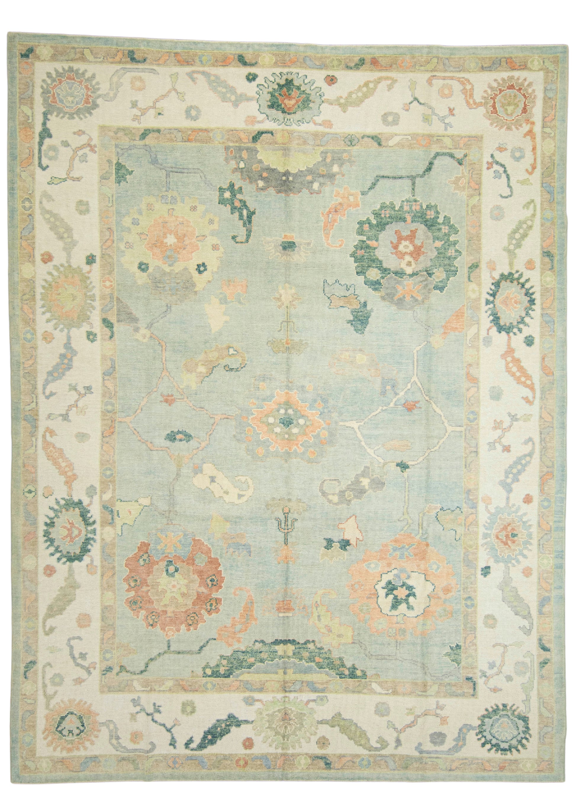 Turkish Oushak Rug 9'7" x 12'8" #22211