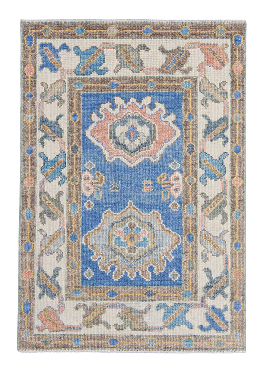 Turkish Oushak Rug 2'10" x 4'1" #16590
