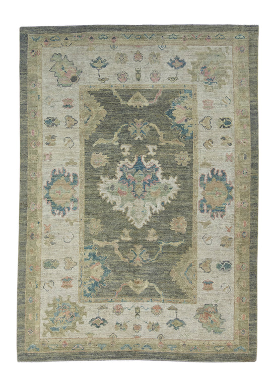 Turkish Oushak Rug 5'1" x 7'1" #17935