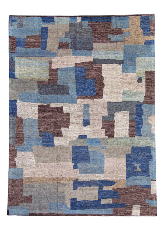 Hand Knotted Modern Rug 7'11" x 10'10" #16995