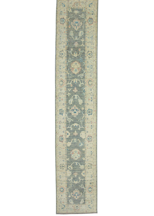 Turkish Oushak Runner Rug 2'9" x 14'2" #17875