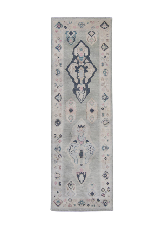 Turkish Oushak Rug 2'9" x 8'6" #16924