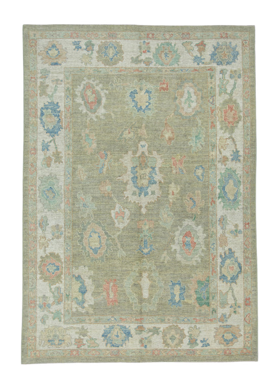 Turkish Oushak Rug 6'2" x 8'11" #17862