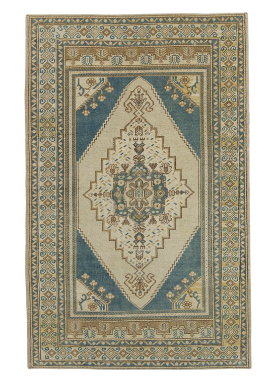 Turkish Vintage Anatolian Rug 3'9" x 5'11" #17575