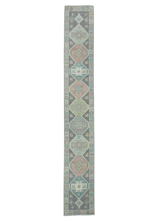 Turkish Oushak Runner Rug 2'11" x 20'3" #17368
