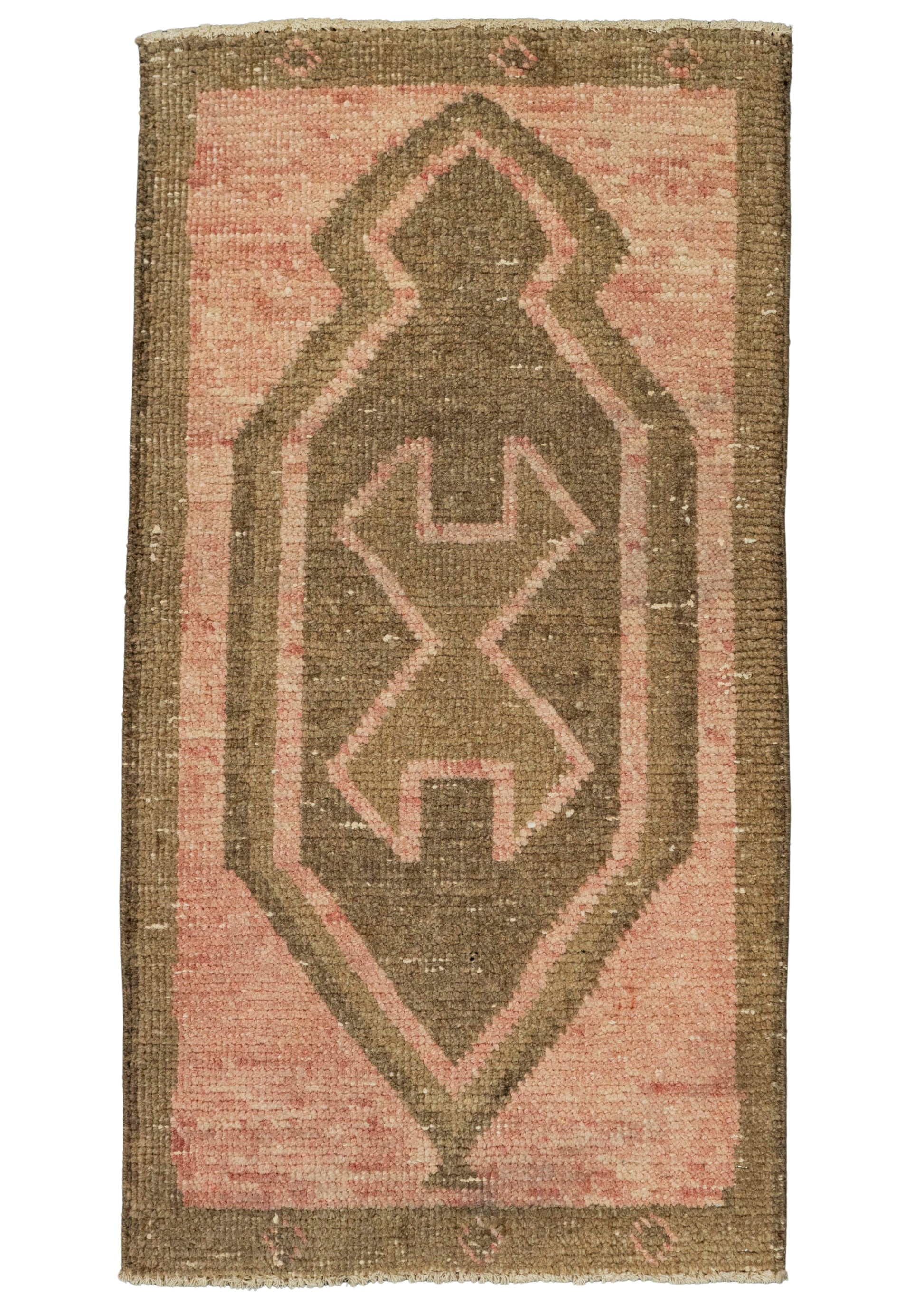 Turkish Mini Rug Oriental Hand Knotted Vintage Rug 1'8" x 3'2" #21169